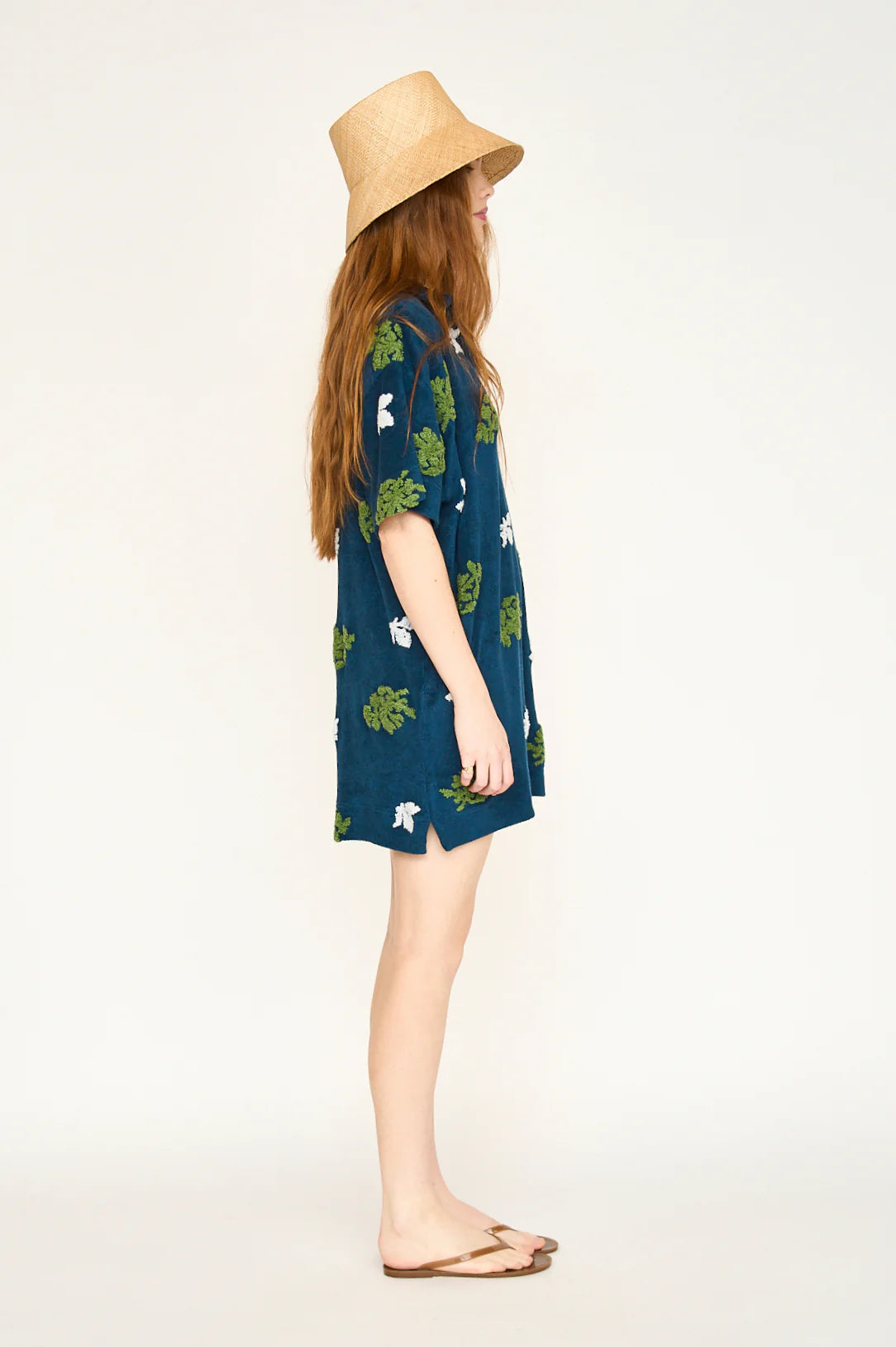 MIRTH Lanai Terry Dress in Adriatic Fig