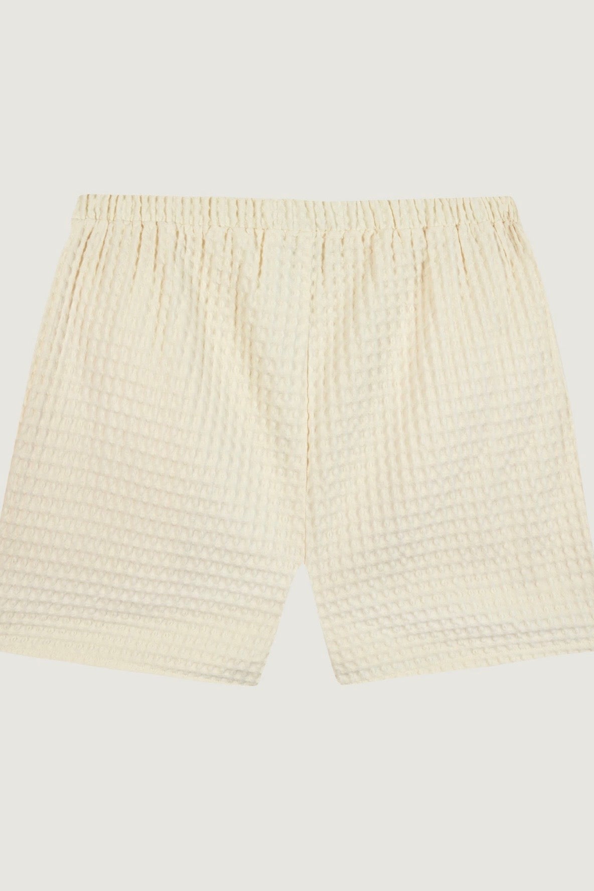 Maison Labiche | Off White Cotton Waffle Shorts