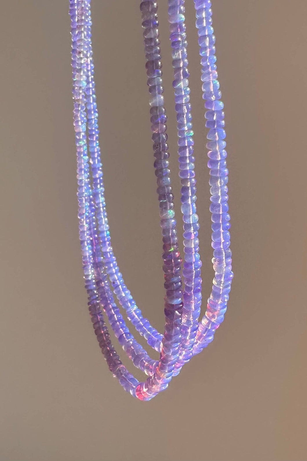 Anokhi Green - Purple Ethiopian Opal Necklace