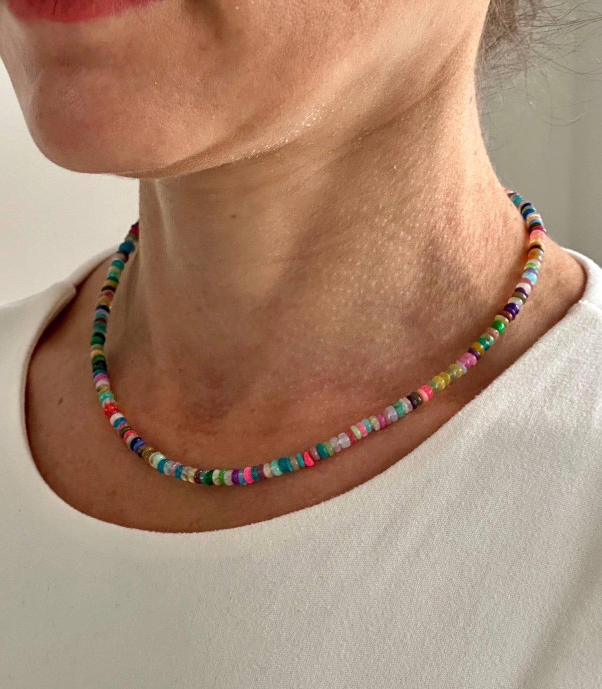 Anokhi Green - Ethiopian Opal Necklace