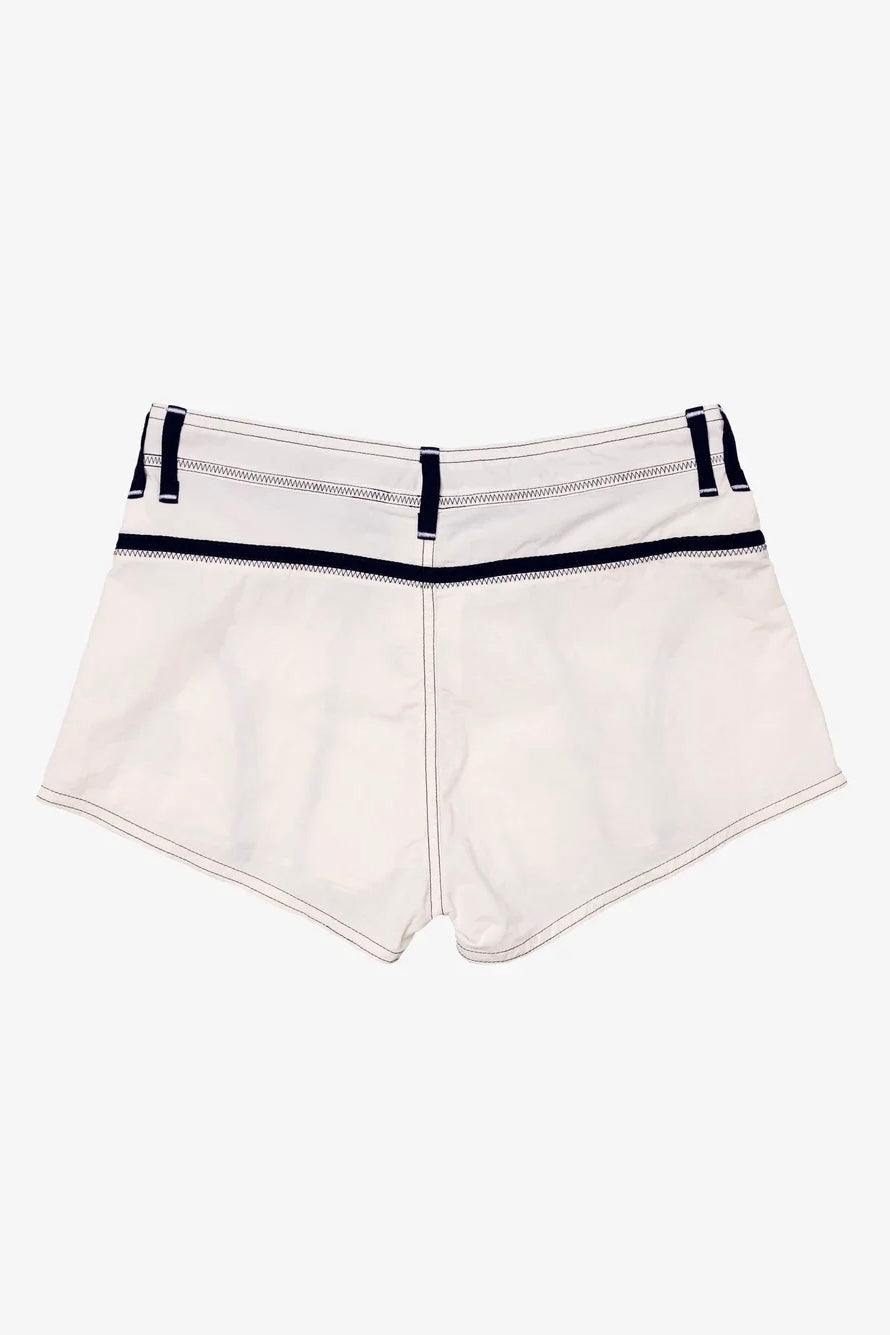 Made Some Short Shorts - White / Navy