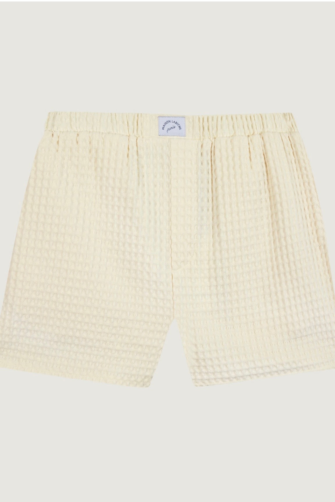 Maison Labiche | Off White Cotton Waffle Shorts
