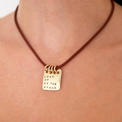 Large Mantra Pendant - Look Up At The Stars