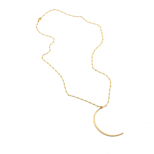 Crescent Pendant Necklace - Large