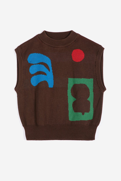 BOBO CHOSES - Plant Seal Jacquard Cotton Vest