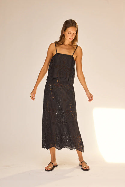 Natalie Martin - Fern Cami - Athena Embroidery Black