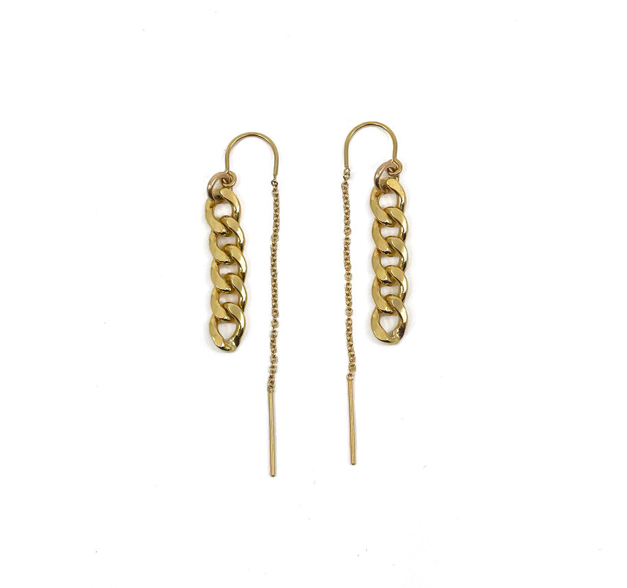 Chain Link Threader Earrings