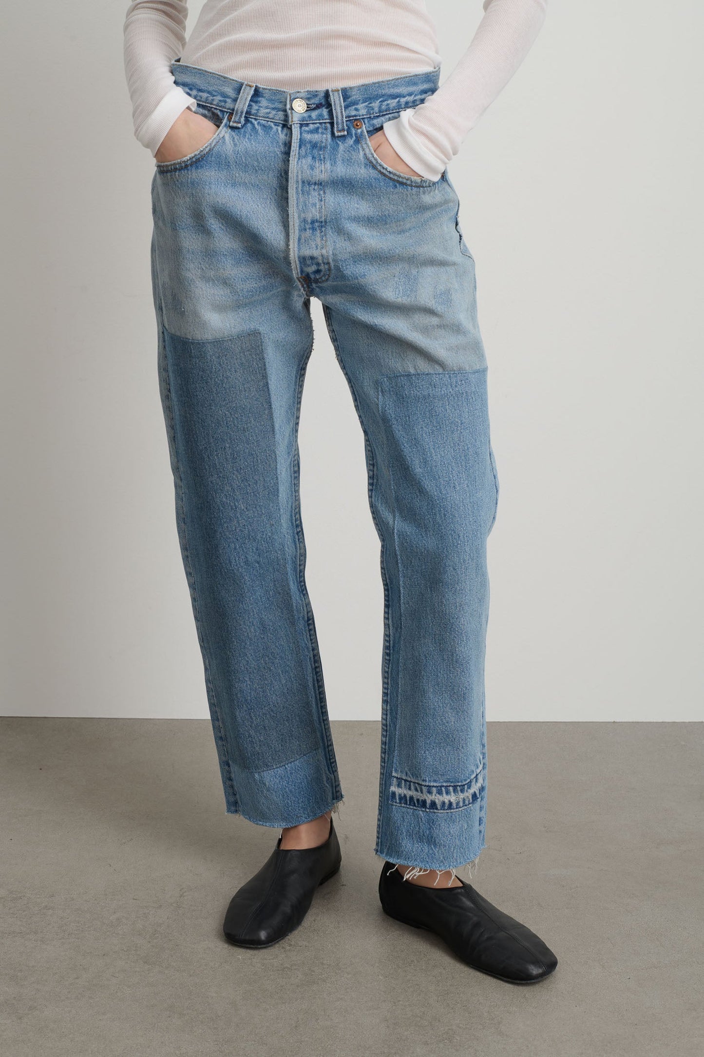 B SIDES - Vintage Patchwork Jean No. 2 in Vintage Indigo