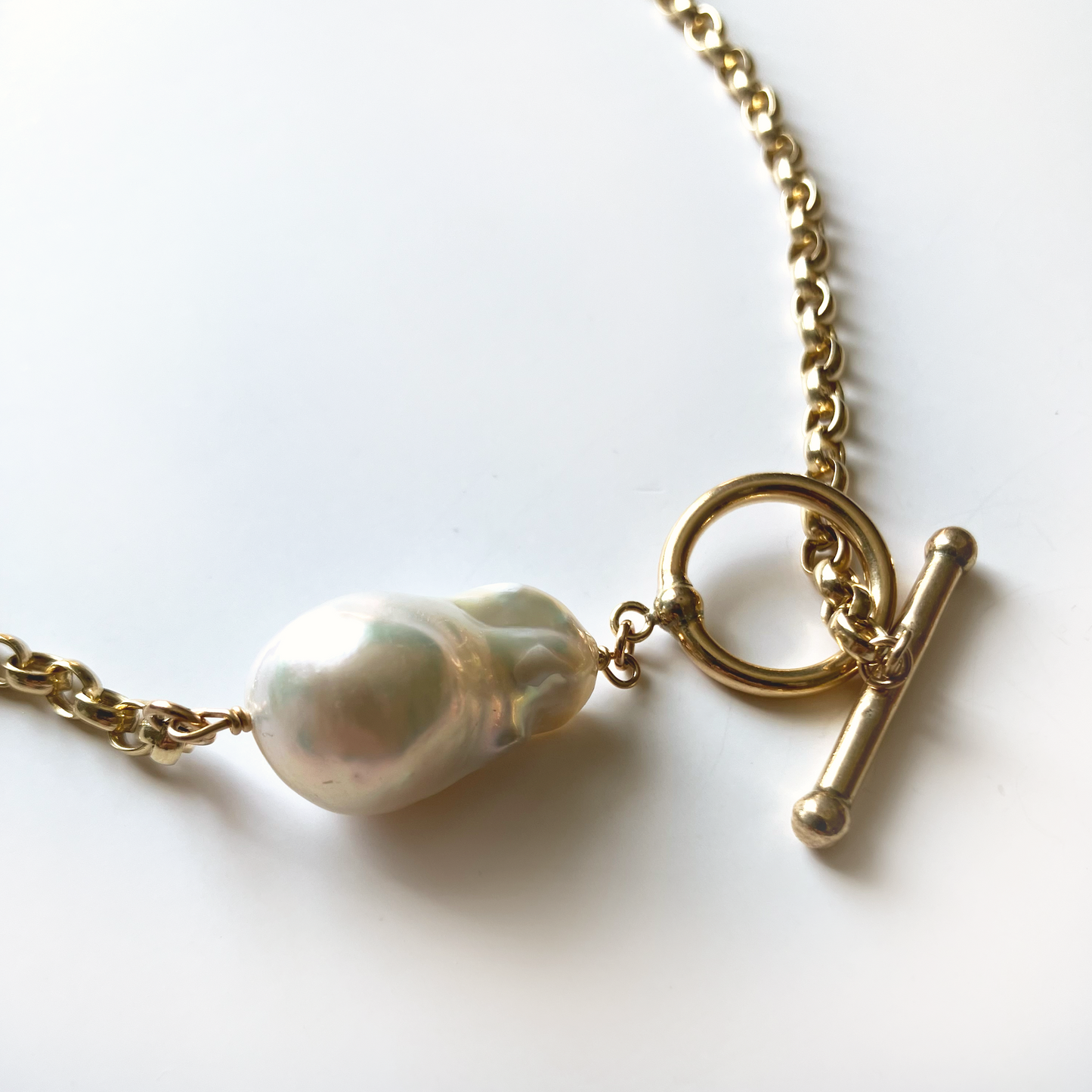 Baroque Pearl Toggle Necklace