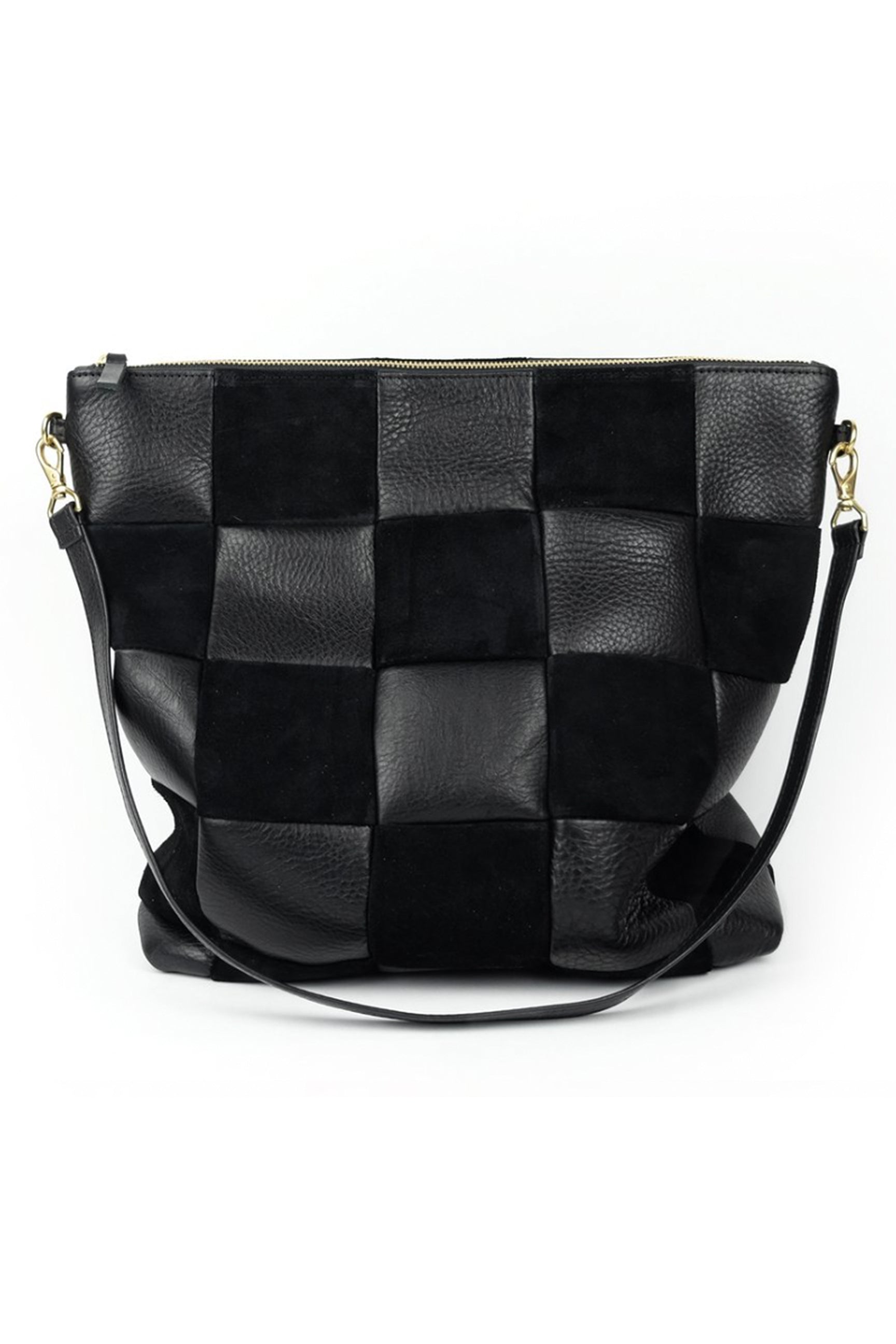 Primecut Cowhide Leather Checkered Hobo
