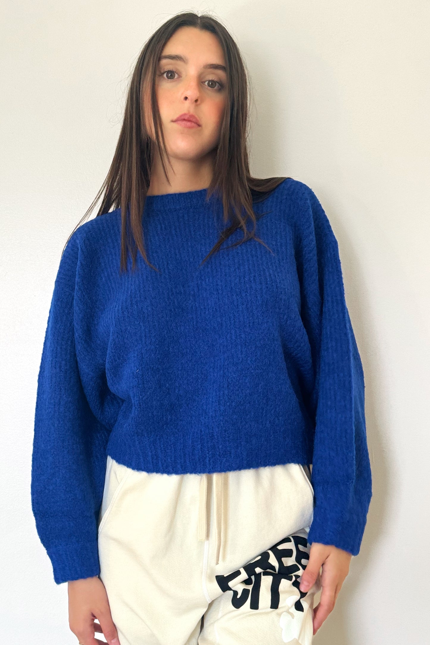 Atelier Delphine Balloon Sleeve Sweater - Blue