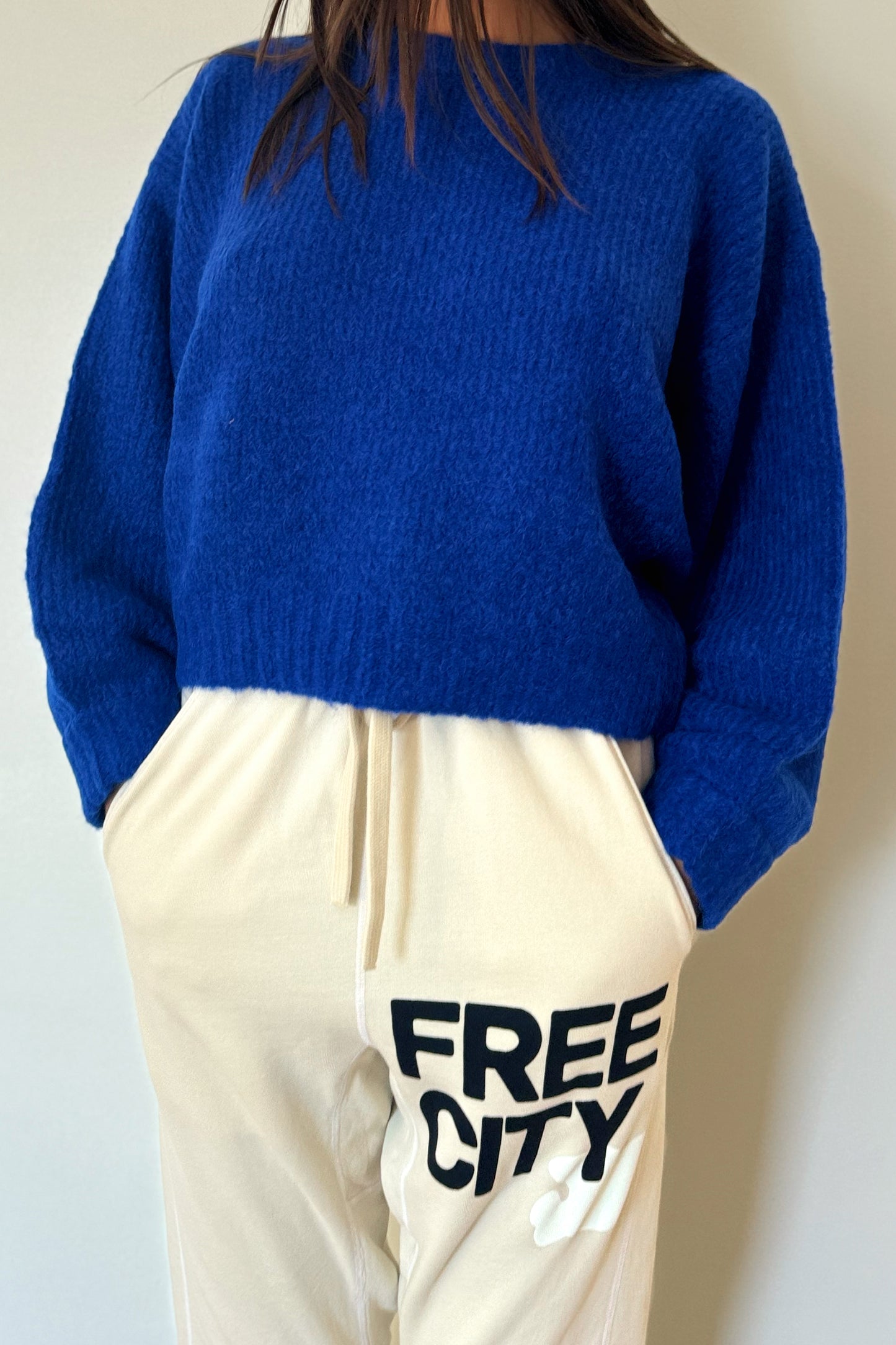 Atelier Delphine Balloon Sleeve Sweater - Blue