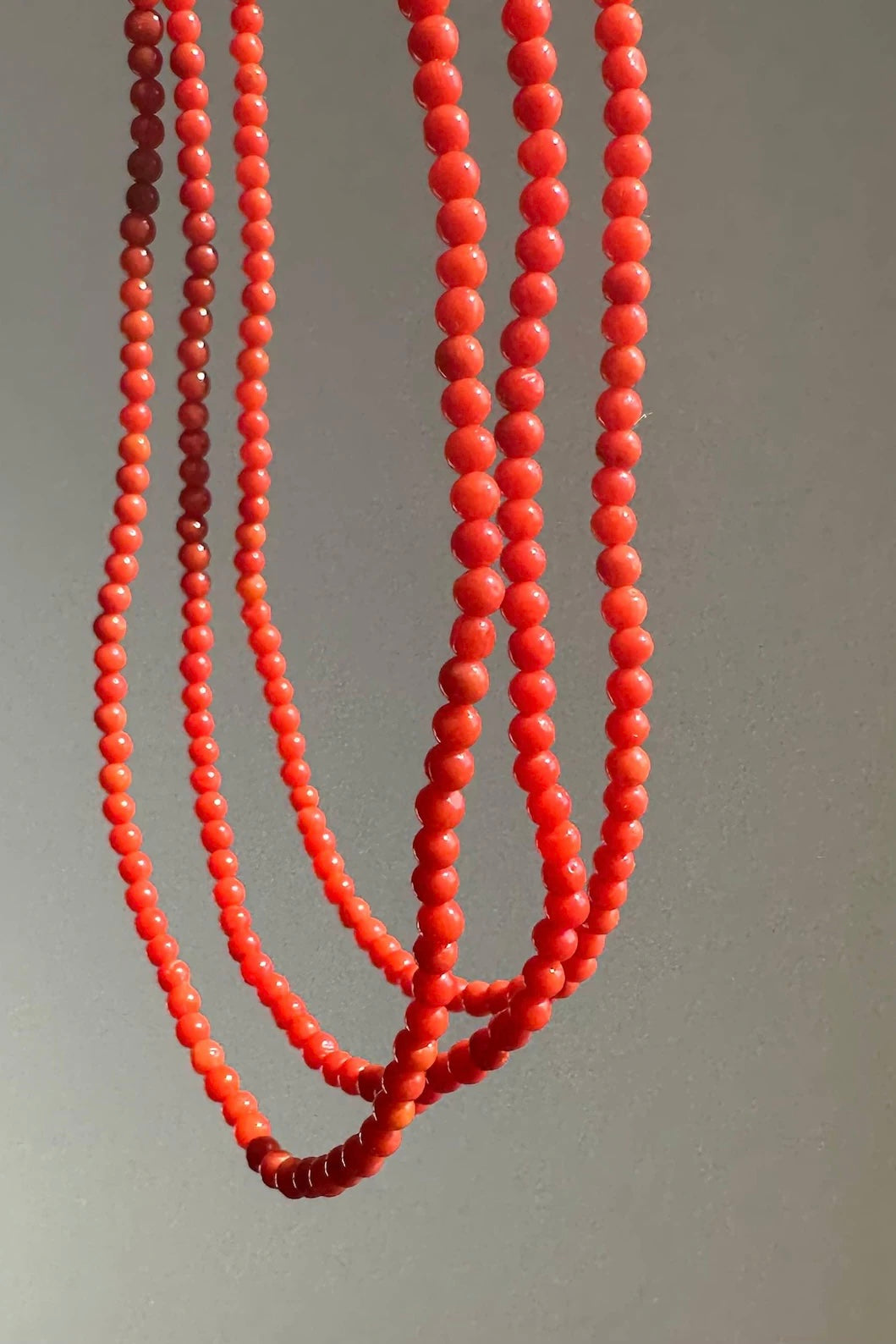 Anokhi Green - Small Orange Italian Coral Necklace