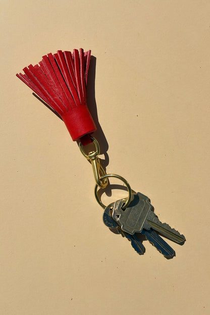 Primecut Keychain - Tomato Leather Tassel
