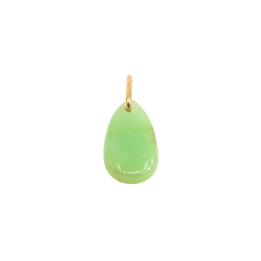 Gemstone Pendant - Chrysoprase Teardrop small