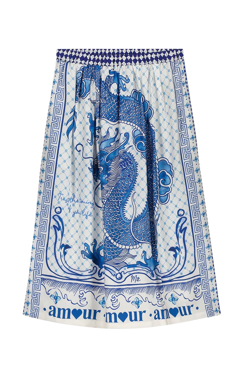ME369 Vanessa Printed Midi Skirt - Amalfi