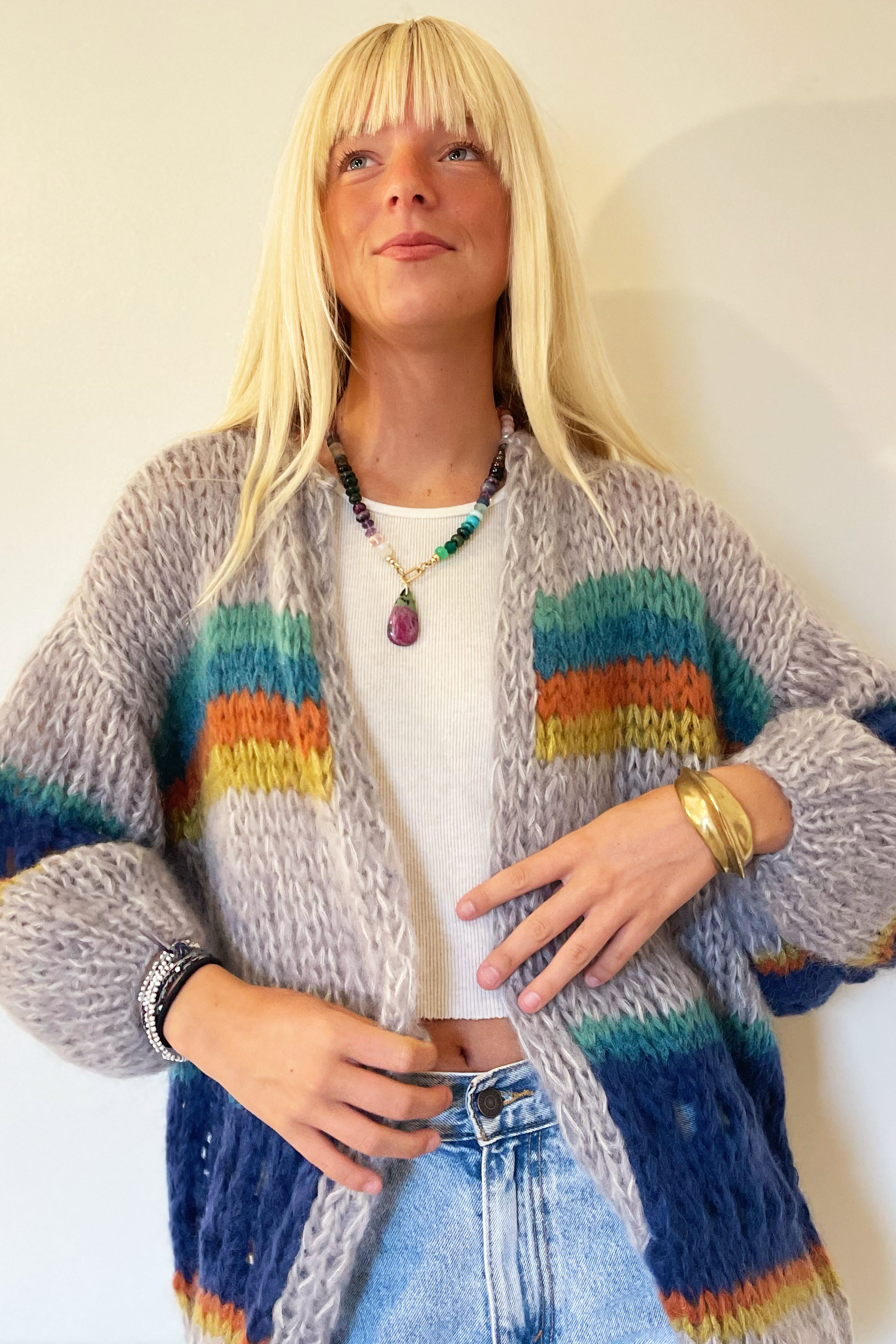 Big fuzzy outlet cardigan