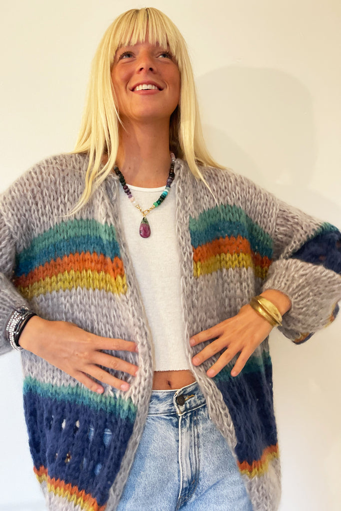 Maiami Stripes Galore Big Cardigan - Soft Fall
