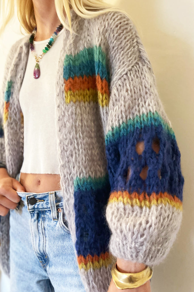 Maiami Stripes Galore Big Cardigan - Soft Fall