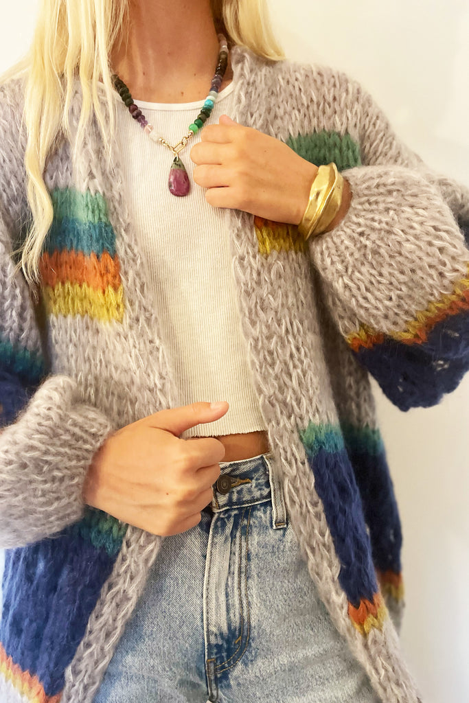 Maiami Stripes Galore Big Cardigan - Soft Fall
