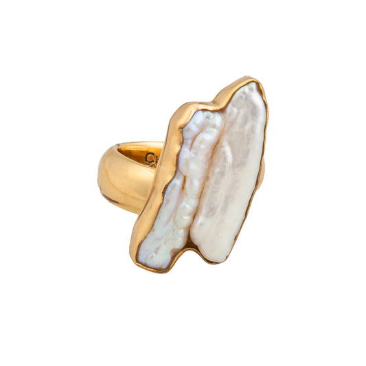 Charles Albert Biwa Pearl Adjustable Ring