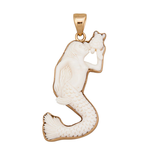 Charles Albert Bone Mermaid Pendant
