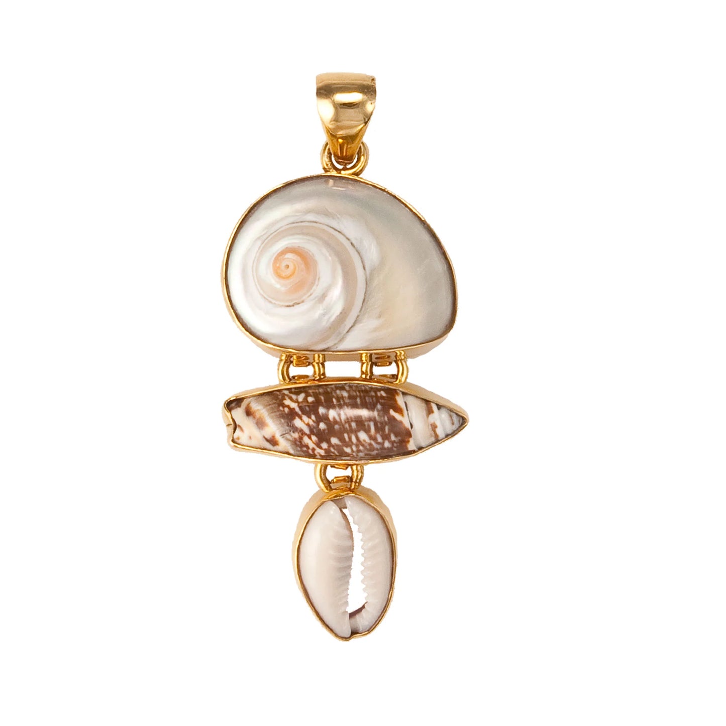 Charles Albert Cinnerus, Olive & Cowry Shell Pendant