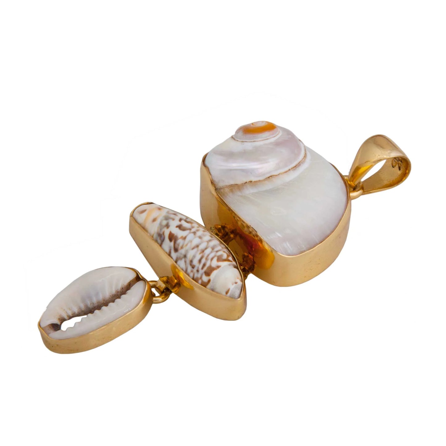 Charles Albert Cinnerus, Olive & Cowry Shell Pendant