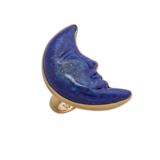 Charles Albert Lapis Crescent Moon Adjustable Ring