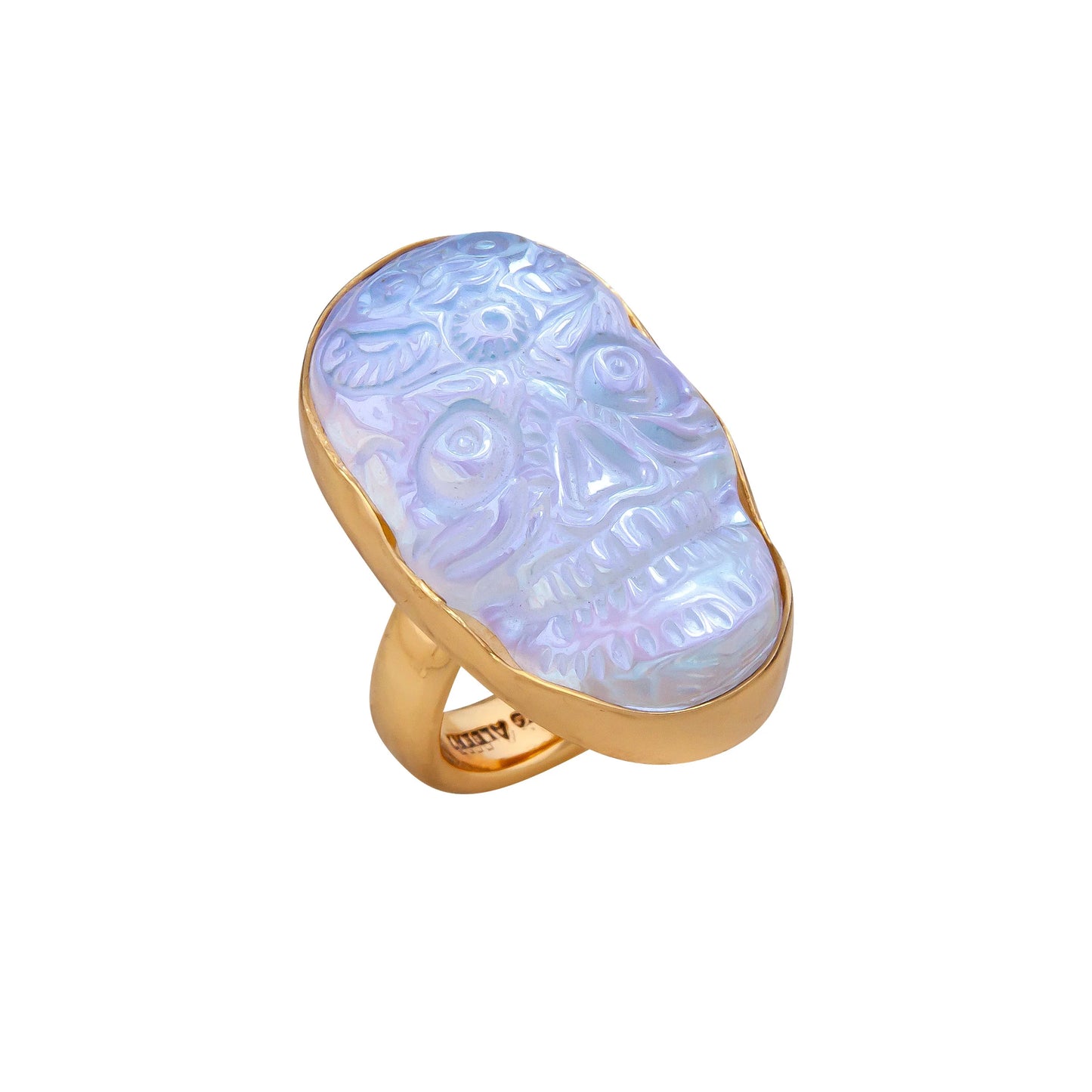 Charles Albert Luminite Sugar Skull Ring