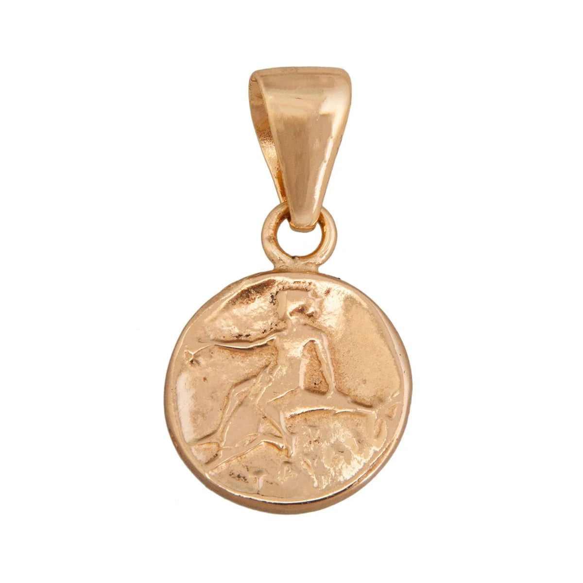 Charles Albert Replica Boy on Dolphin Greek Coin Pendant