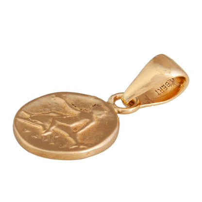 Charles Albert Replica Boy on Dolphin Greek Coin Pendant