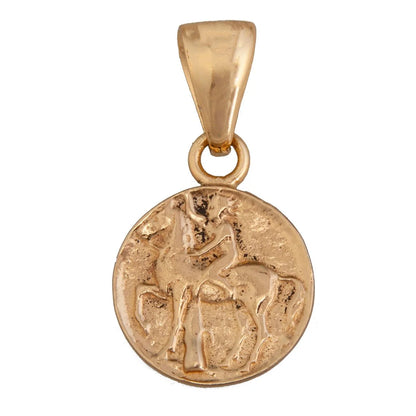 Charles Albert Replica Boy on Dolphin Greek Coin Pendant