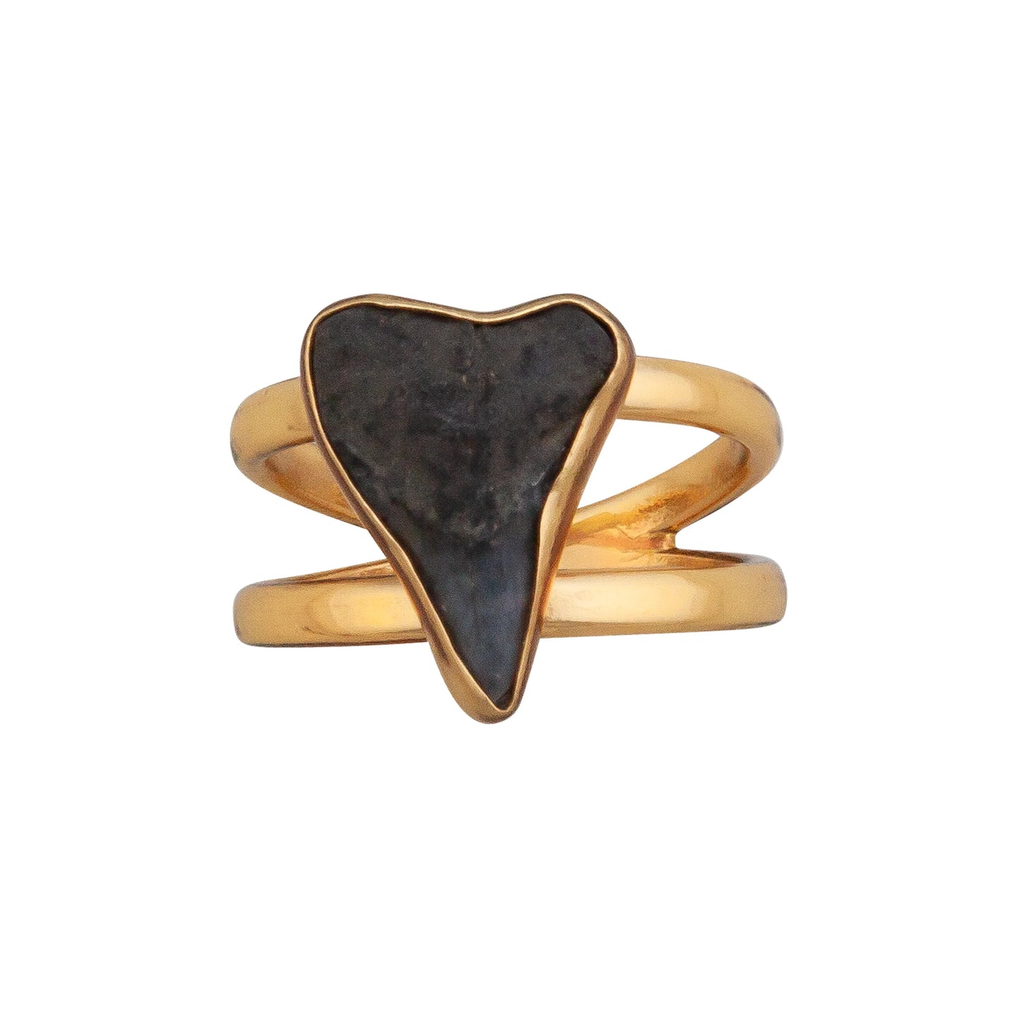 Charles Albert Shark Tooth Double Band Ring