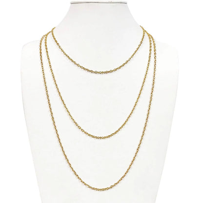 Charles Albert Gold Tone Cross Chain