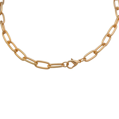 Charles Albert Gold Tone Paperclip Chain