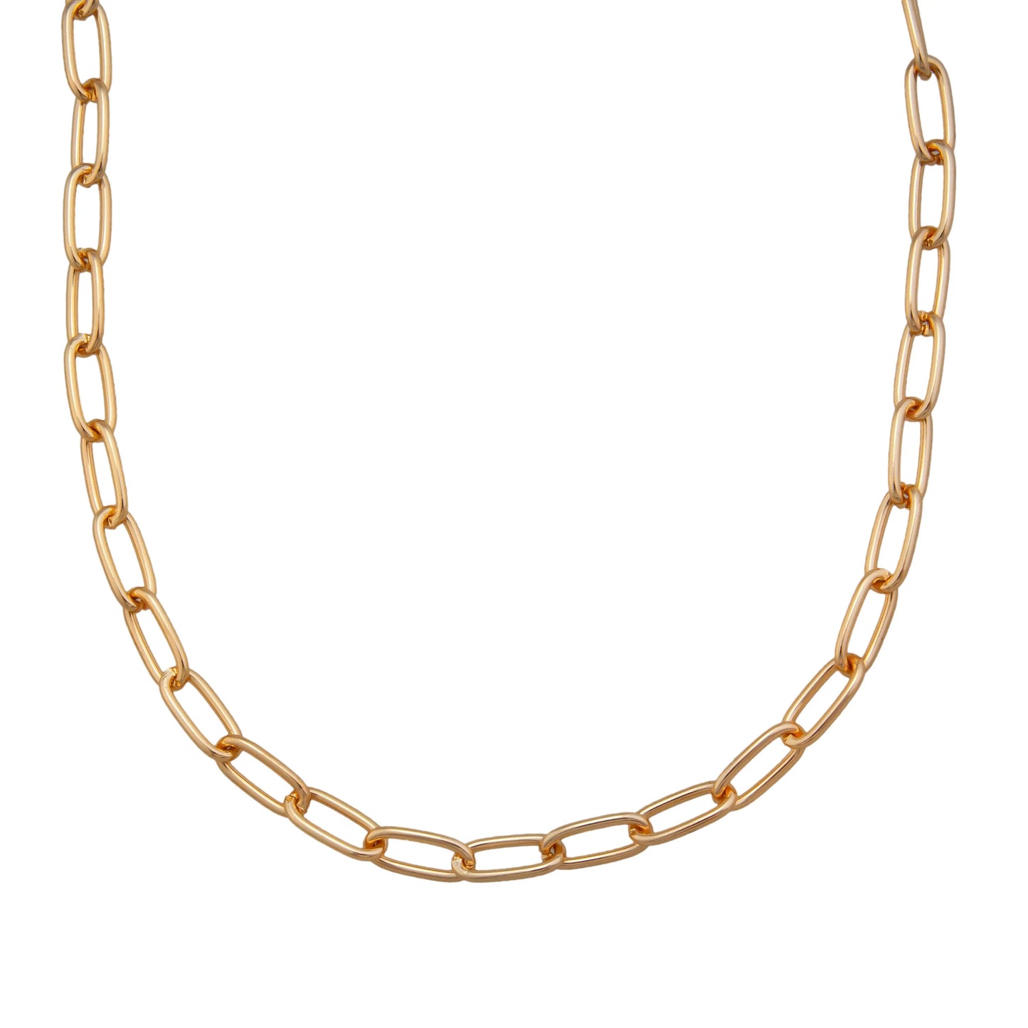 Charles Albert Gold Tone Paperclip Chain