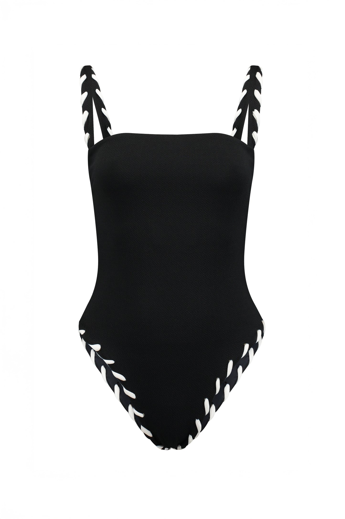 NAU Bikinis-Contour One Piece in Black and White