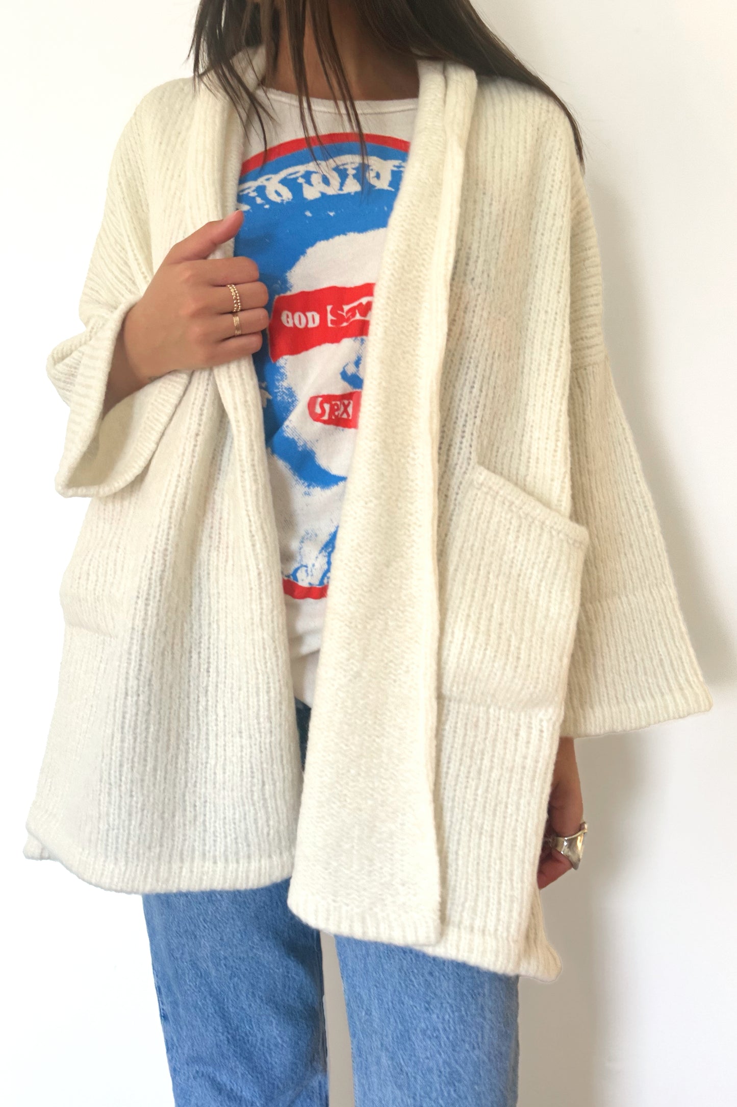 Atelier Delphine Alpaca Haori Coat - Cream