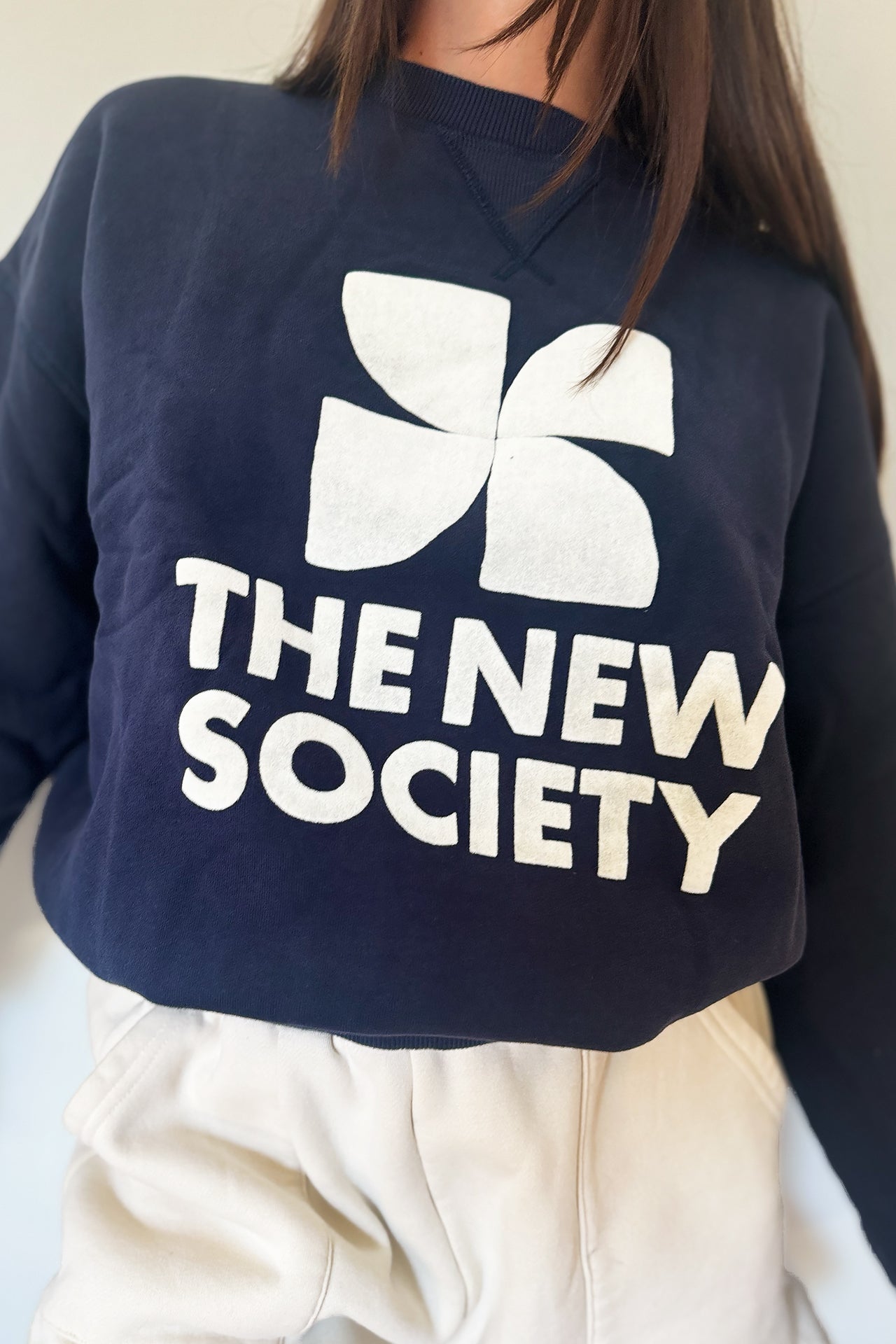 The New Society Space Woman Sweatshirt - Midnight Navy