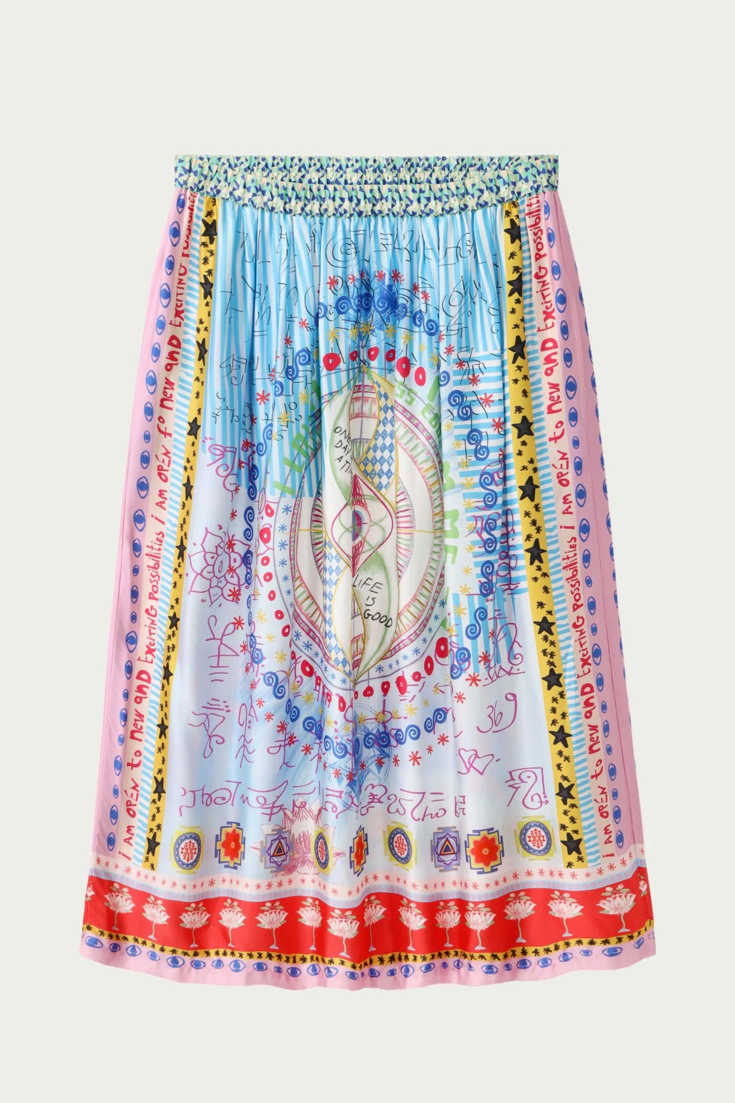 ME369 Vanessa Printed Skirt - Runic Whisper