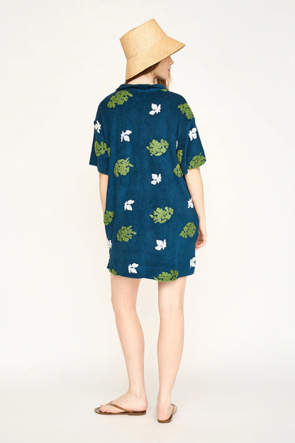 MIRTH Lanai Terry Dress in Adriatic Fig