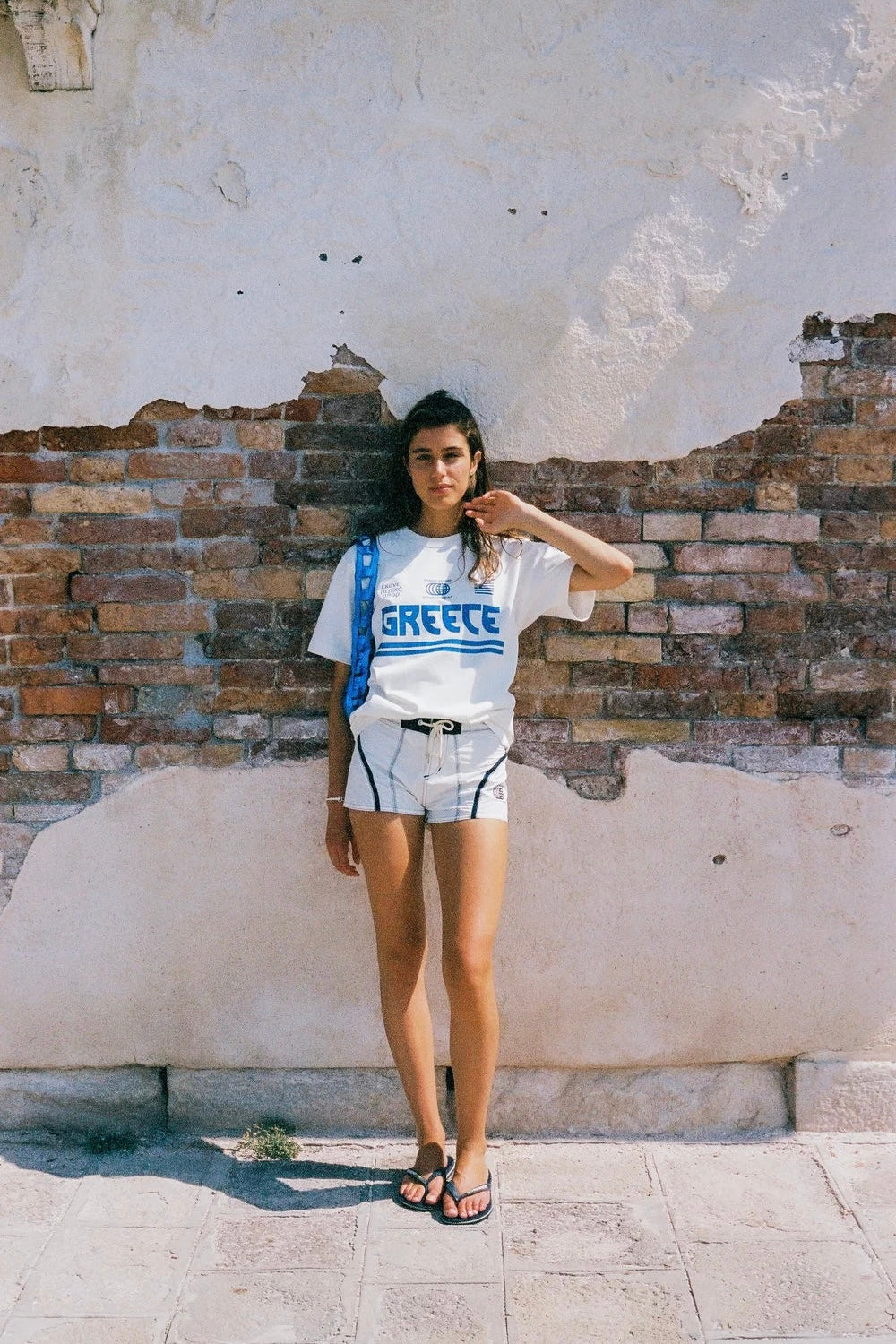 Made Some Short Shorts - White / Navy