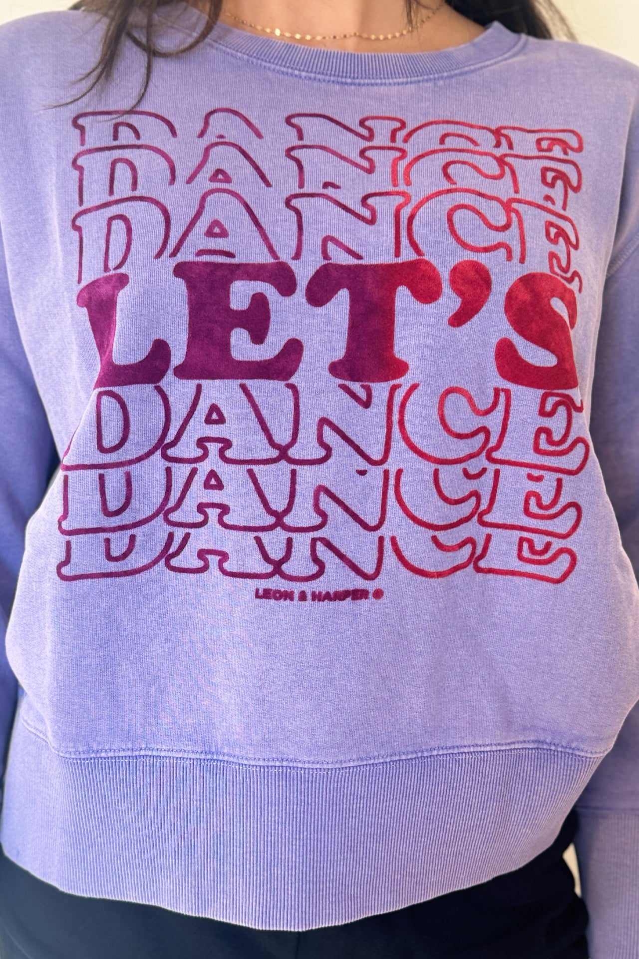 Leon & Harper Sorbet Let's Dance Sweatshirt - Lilac