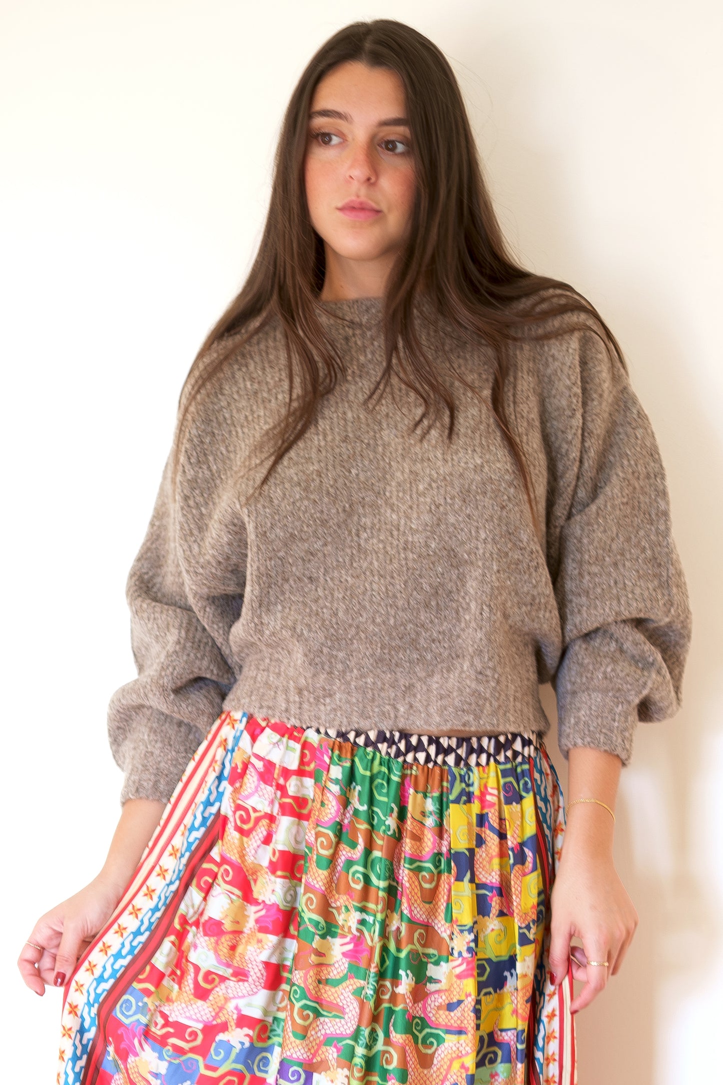 Atelier Delphine Balloon Sleeve Sweater - Deer