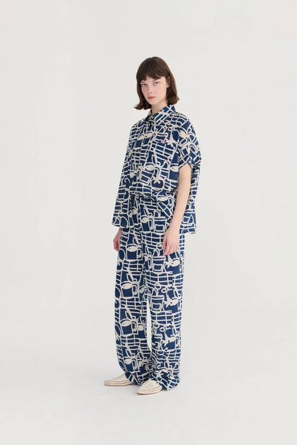 Bobo Choses - Cookery festival pattern wide‑leg trousers