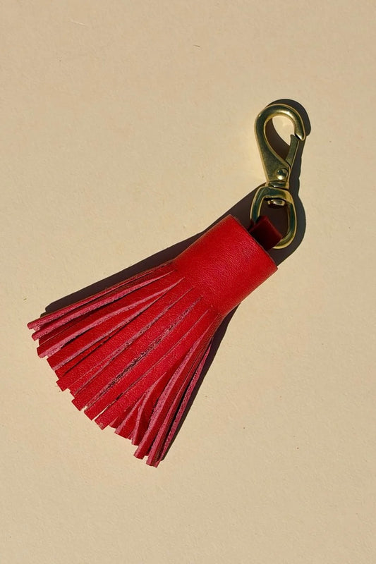 Primecut Keychain - Tomato Leather Tassel