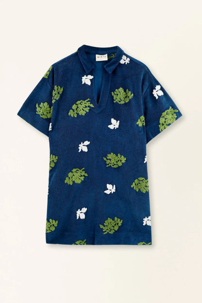 MIRTH Lanai Terry Dress in Adriatic Fig