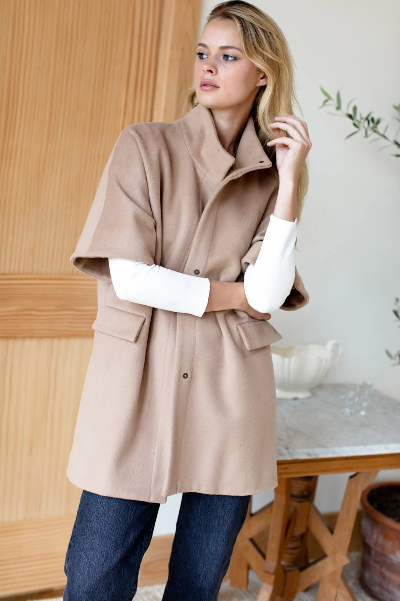 Emerson Fry - Layering Jacket in Camel Wool Cashmere