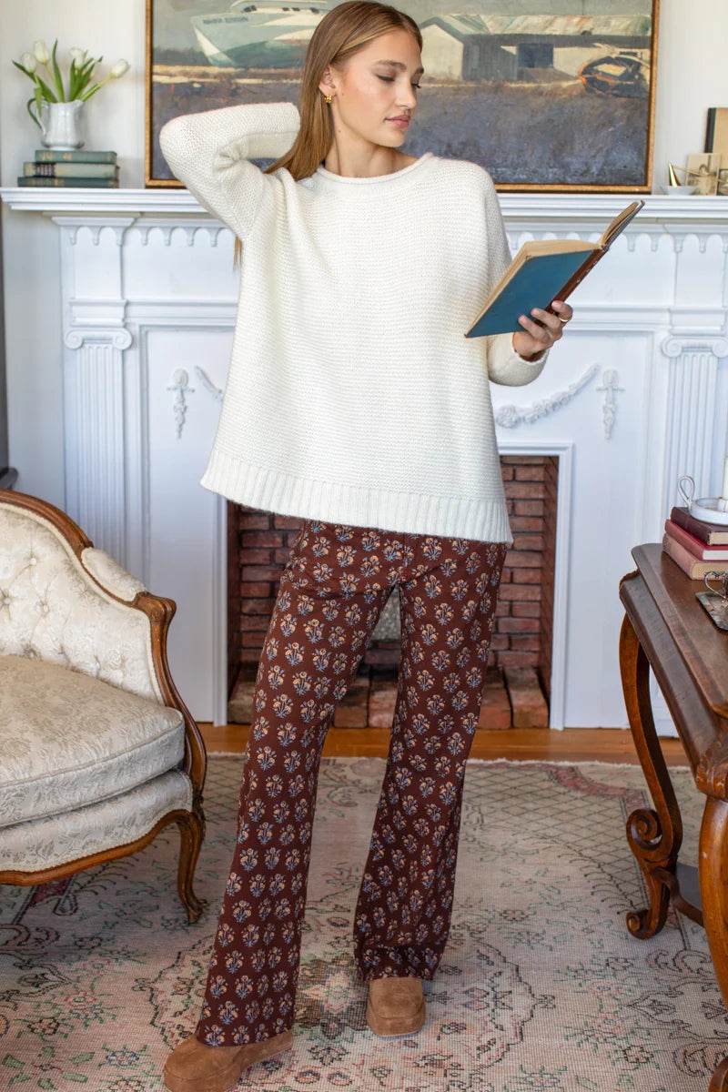 Emerson Fry - Everyday Pants in Library Flowers Cocoa